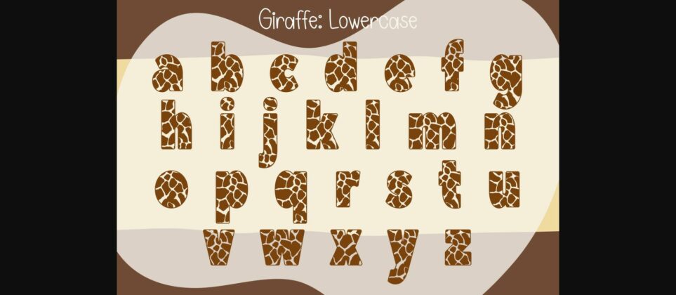 Giraffe Font Poster 6