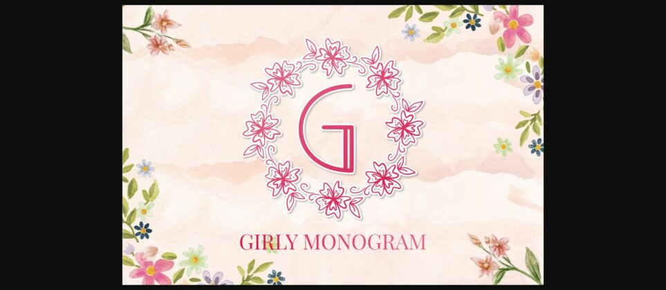 Girly Monogram Font Poster 3