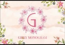 Girly Monogram Font Poster 1