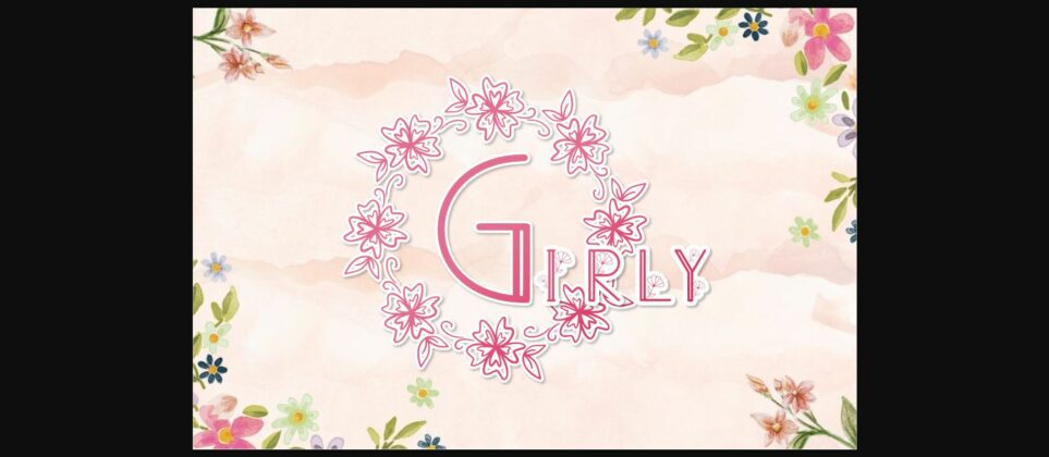 Girly Monogram Font Poster 5