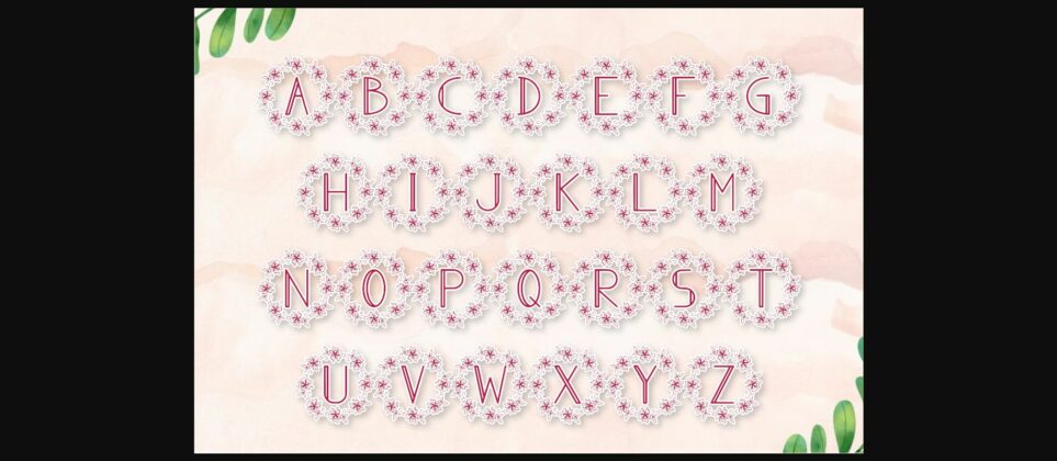 Girly Monogram Font Poster 6