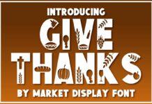 Give Thanks Font Poster 1