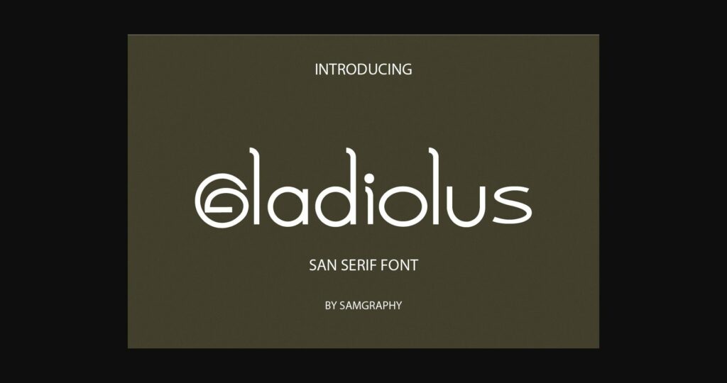 Gladiolus Font Poster 1