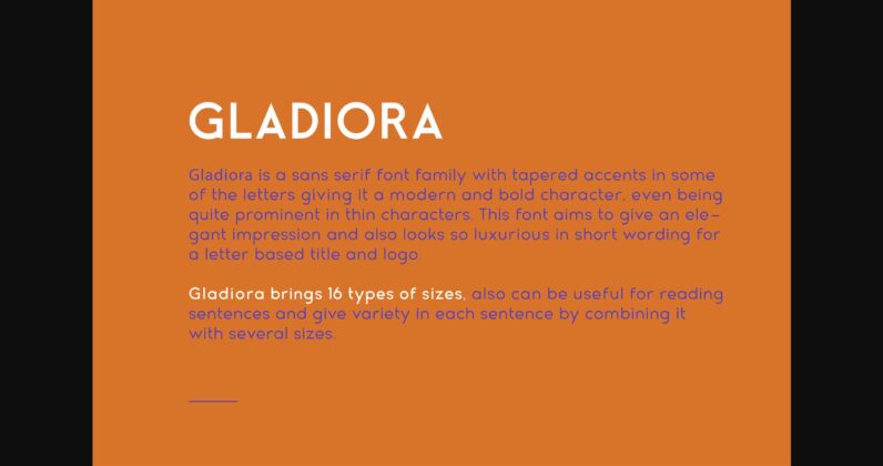 Gladiora Font Poster 4