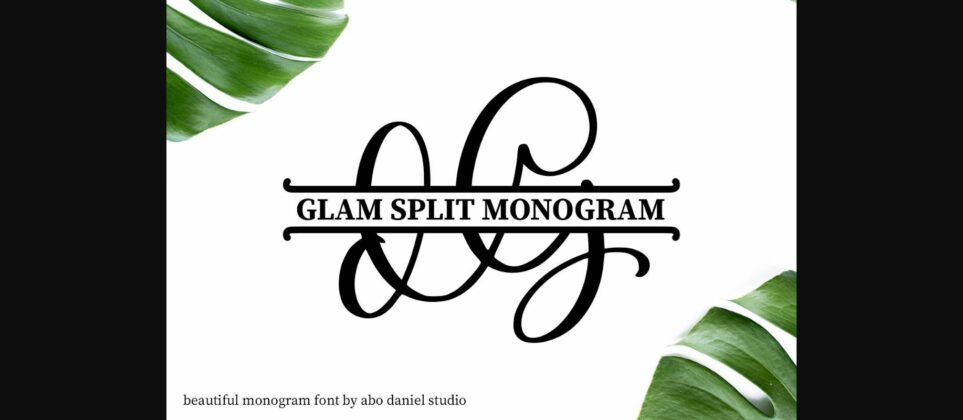Glam Monogram Font Poster 3