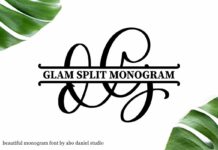 Glam Monogram Font Poster 1