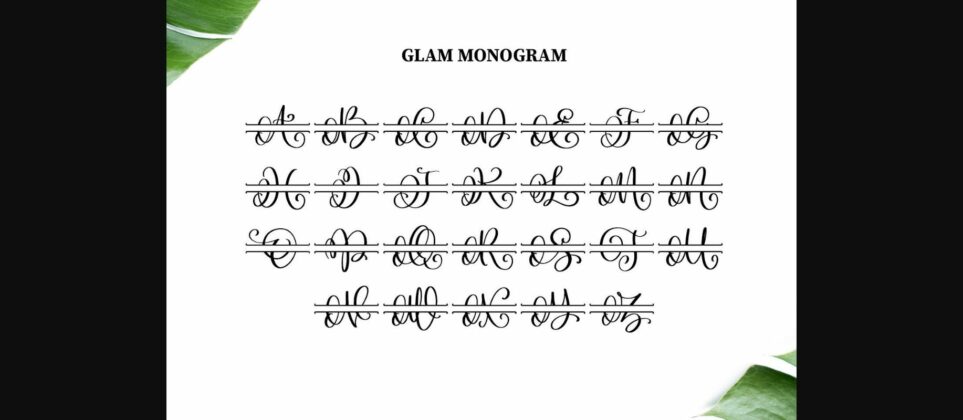 Glam Monogram Font Poster 6
