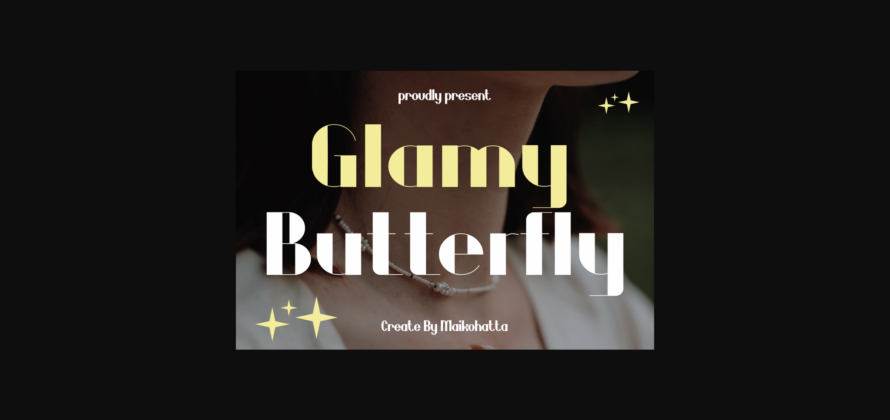 Glamy Butterfly Font Poster 3