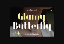 Glamy Butterfly Font Poster 1