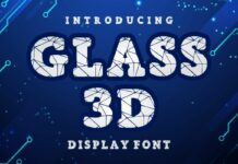 Glass 3d Font Poster 1