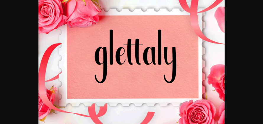 Glettaly Font Poster 1