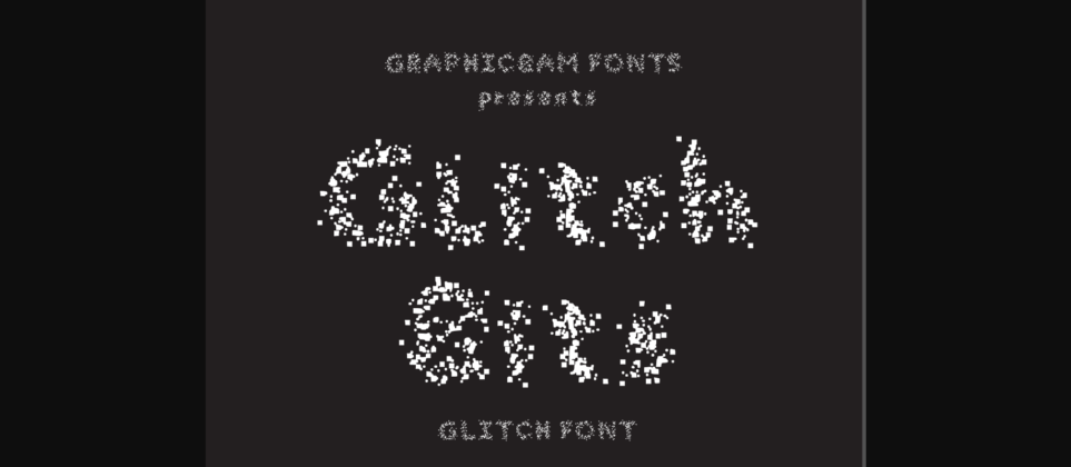 Glitch Bits Font Poster 3