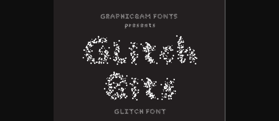 Glitch Bits Font Poster 1