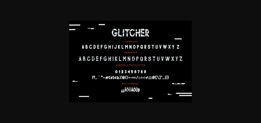 Glitcher Font Poster 9