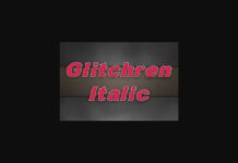 Glitchren Italic Font Poster 1