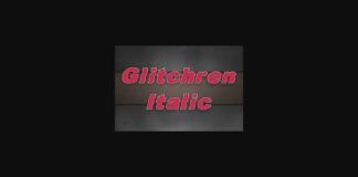 Glitchren Italic Font Poster 1