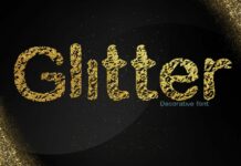 Glitter Font Poster 1