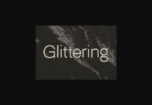 Glittering Font Glittering Font Poster 1