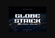 Globe Strick Font Globe Strick Font Poster 1