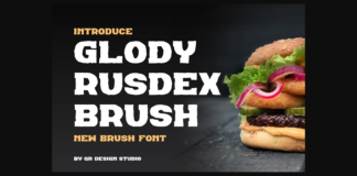 Glody Rusdex Brush Font Poster 1
