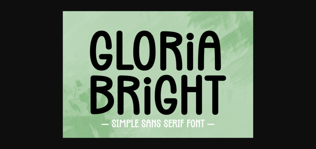 Gloria Bright Font Poster 3