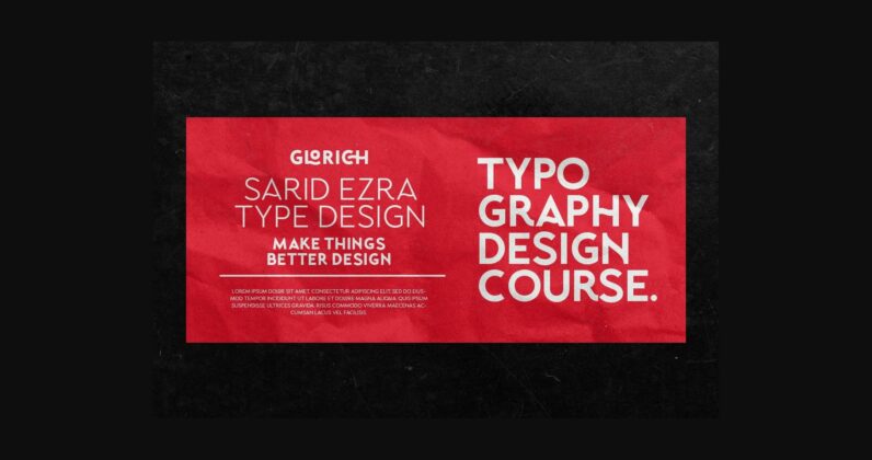 Glorich Font Poster 10