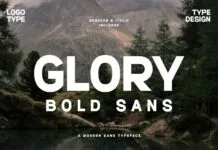 Glory Bold Font Glory Bold Font Poster 1