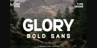 Glory Bold Font Poster 1