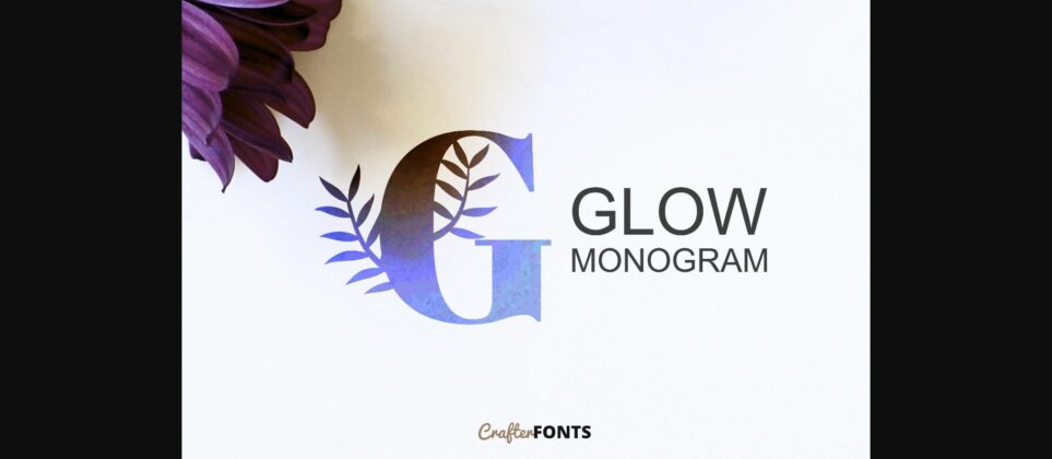 Glow Monogram Font Poster 3