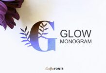 Glow Monogram Font Poster 1