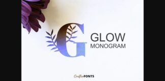 Glow Monogram Font Poster 1