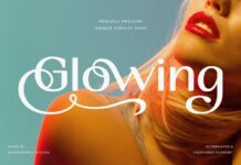 Glowing Font Poster 1