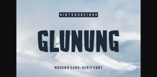 Glunung Font Poster 1