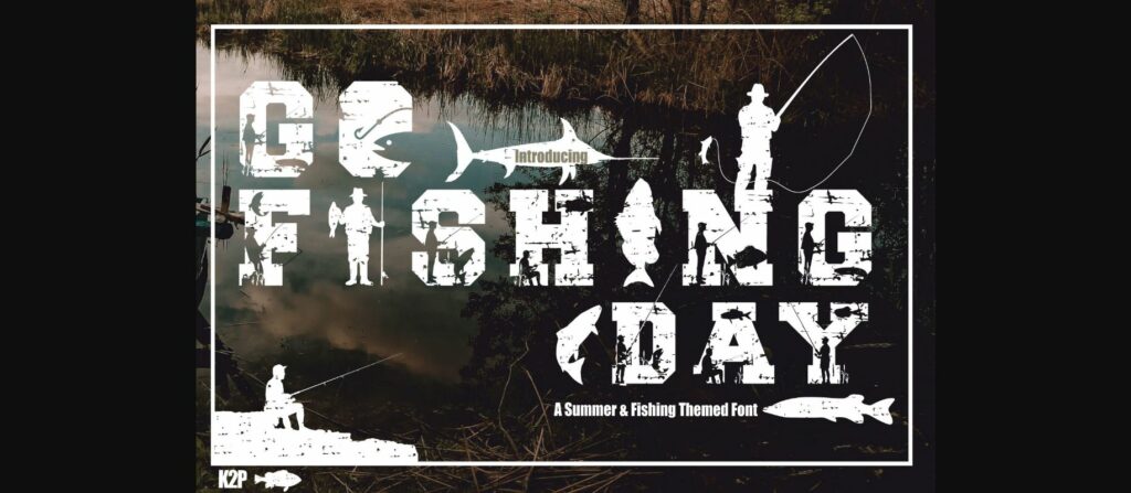 Go Fishing Day Font Poster 1