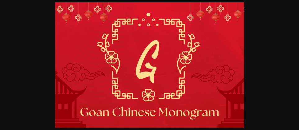 Goan Chinese Monogram Font Poster 1