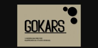 Gokars Font Poster 1