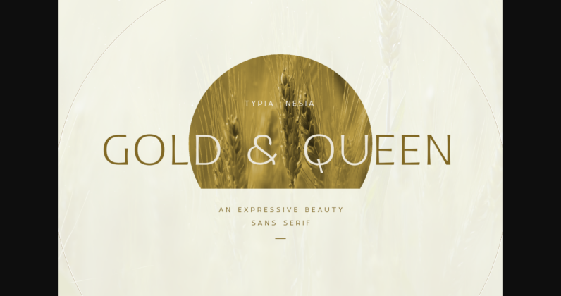 Gold and Queen Font Poster 3
