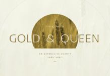 Gold and Queen Font Poster 1