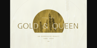 Gold and Queen Font Poster 1