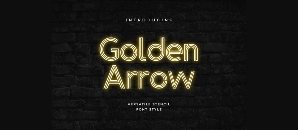 Golden Arrow Font Poster 3