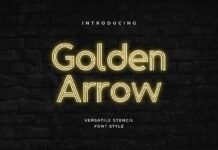 Golden Arrow Font Poster 1