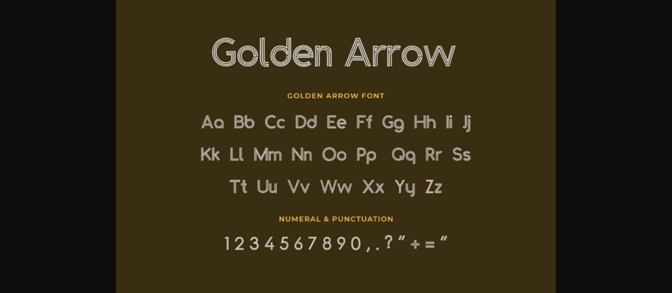 Golden Arrow Font Poster 6