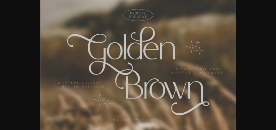 Golden Brown Font Poster 3