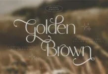 Golden Brown Font Golden Brown Font Poster 1