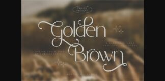 Golden Brown Font Poster 1