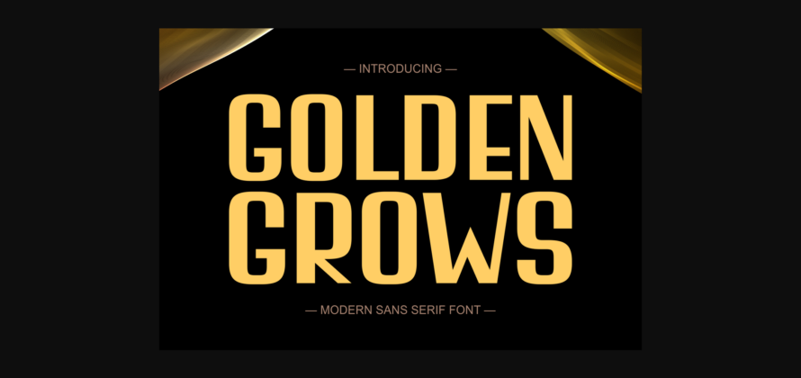Golden Grows Font Poster 3