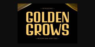 Golden Grows Font Poster 1