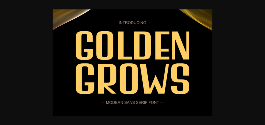 Golden Grows Font Poster 1