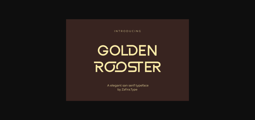 Golden Rooster Font Poster 3