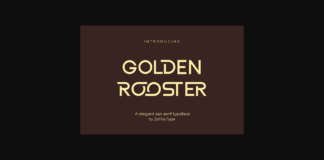 Golden Rooster Font Poster 1